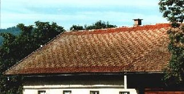 alte Schwandorfer Dachziegel-Falzziegel mit Muster